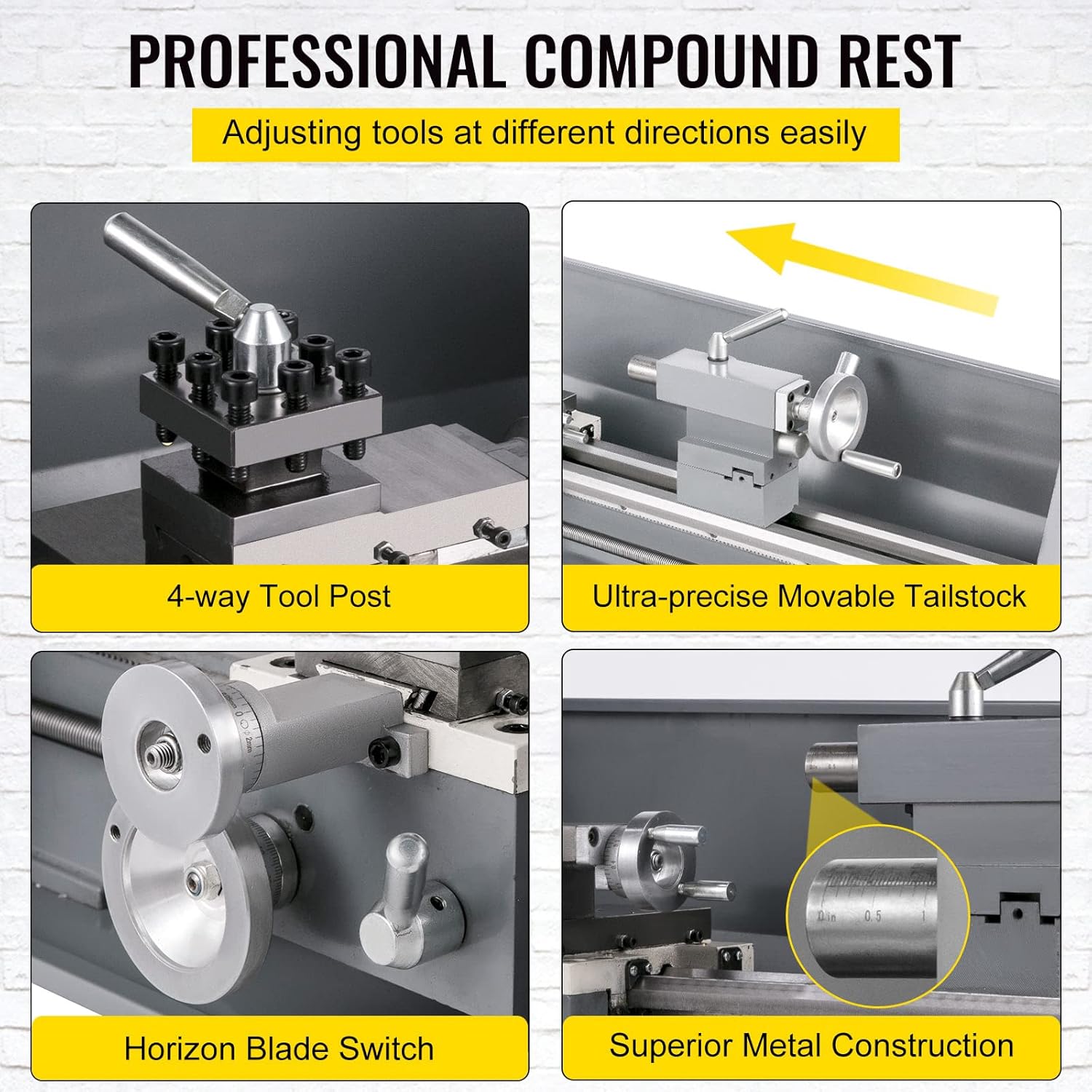 Metal Lathe 8.7 x 29.5 Inch Mini Variable Speed Machine a7