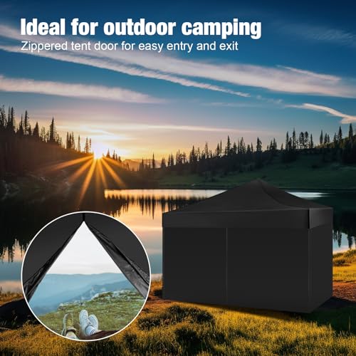 Canopy Tent Sidewalls for 10x10 Pop Up, 4 Pack with Zipper Doors, Waterproof Blue k7