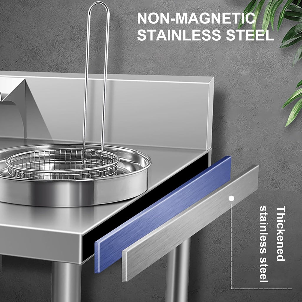 Breading Table Stainless Steel Heavy Duty Commercial Prep Station k7m