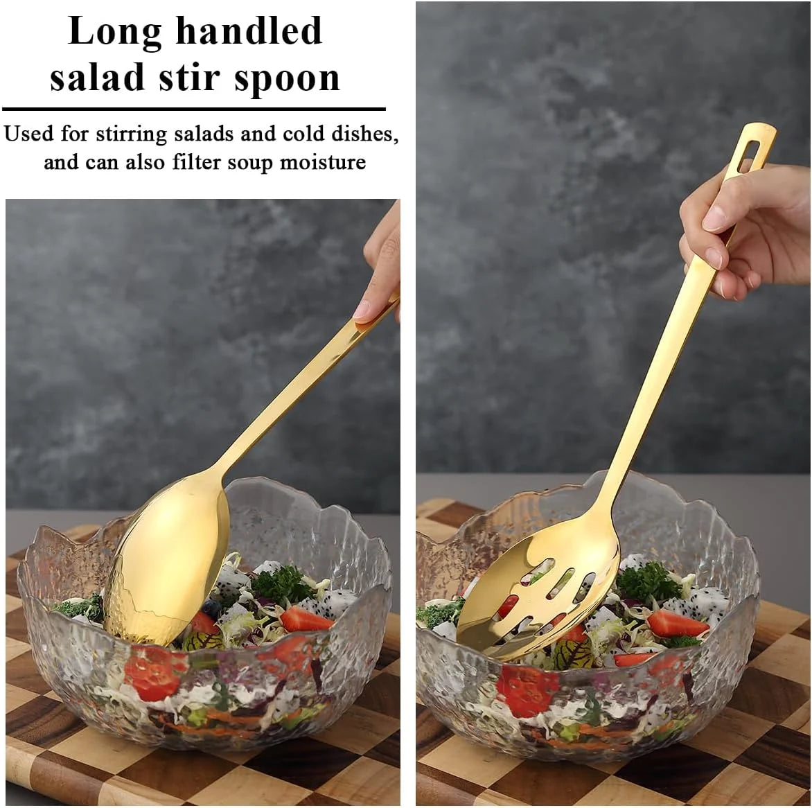 Gold Kitchen Utensils Set 6pcs Titanium Plating Stainless Steel a7