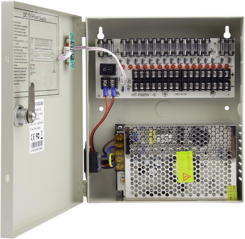 8 Channel 12V DC 5A Power Supply Box for CCTV DVR Security System k7m