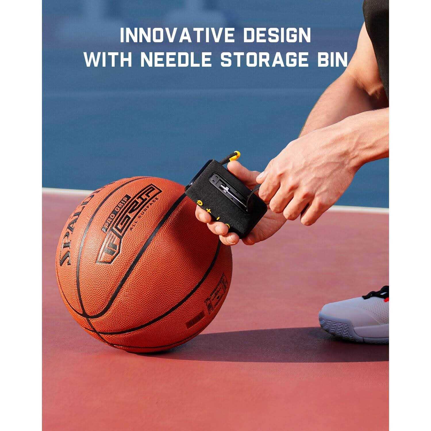 Electric Ball Pump for Sports Balls with Pressure Gauge and LED Display k7m