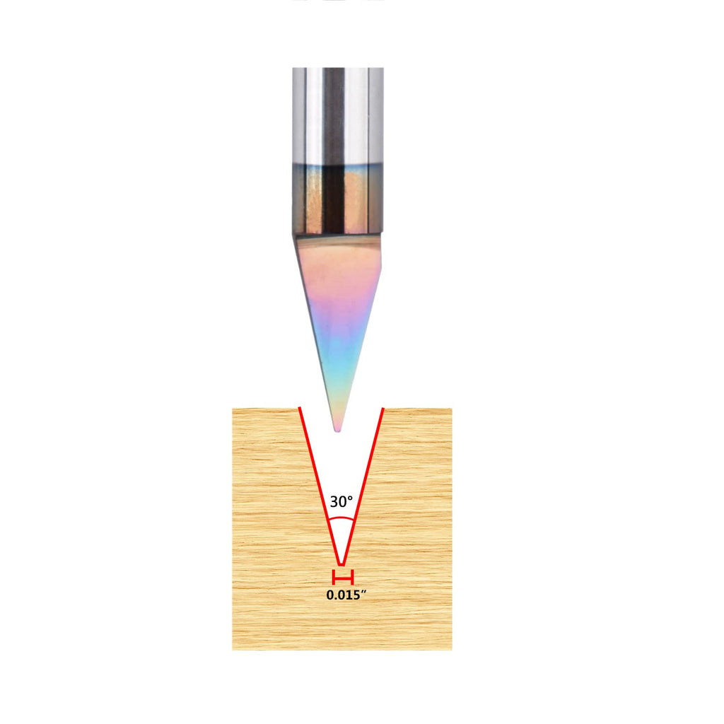 V Groove Bit 30 Degree Engraving Bit 1/4 Shank a7