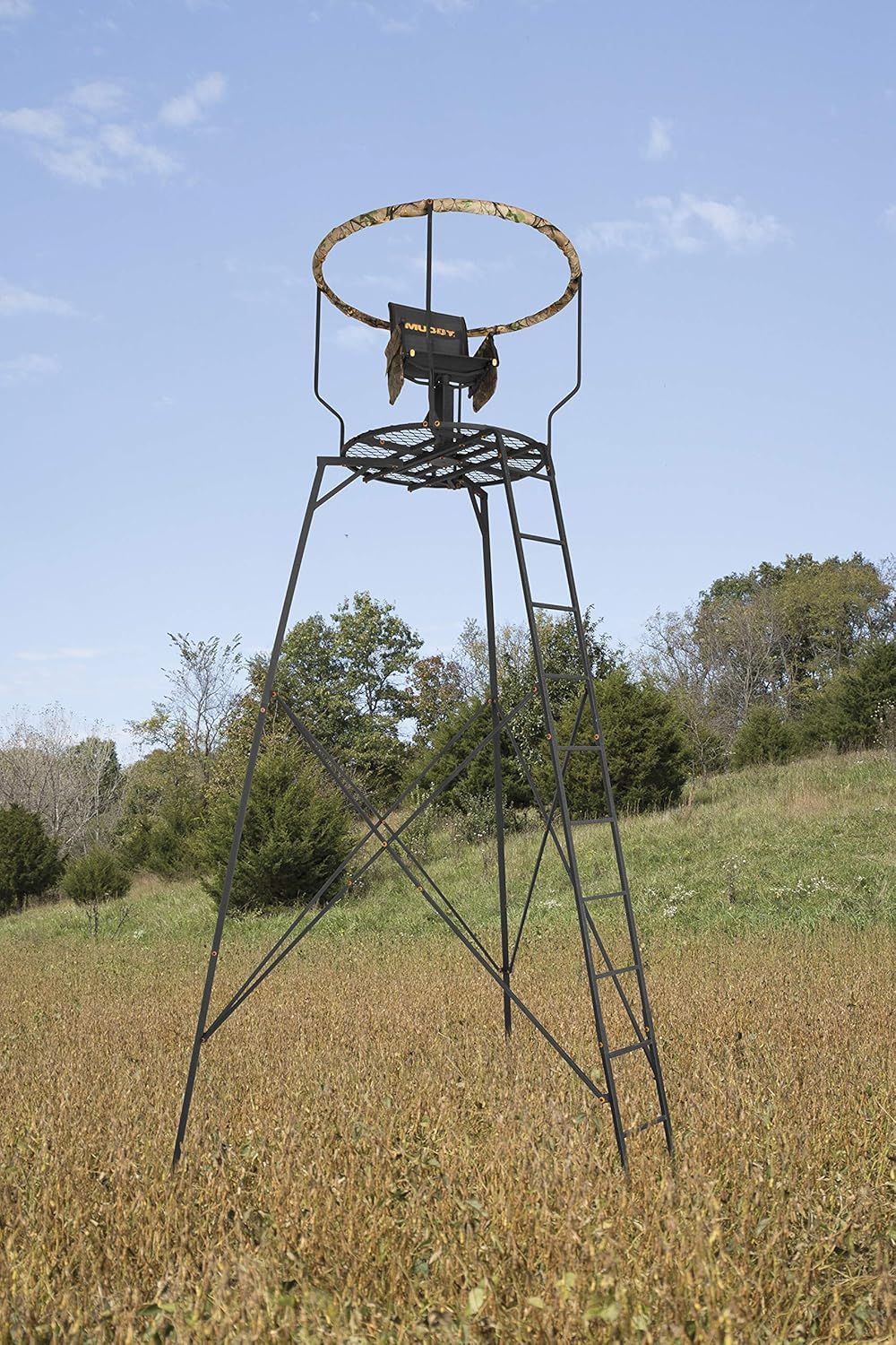 Outdoor Hunting Tripod Stand with 360-Degree Seat, 300 lb Capacity k7m