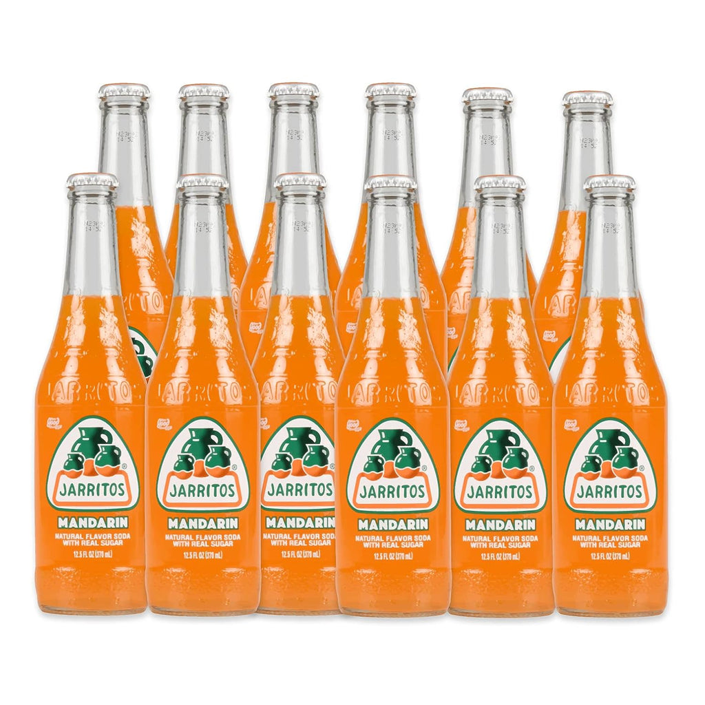 Jarritos Mandarin Natural Flavor Soda With Real Sugar 12/12.5 fl. oz. glass bottles (12-Pack)