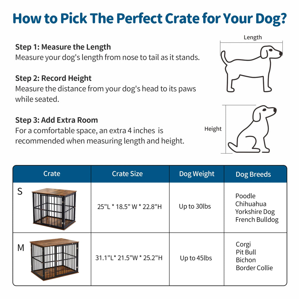 Wooden Dog Crate Furniture with Washable Cushion q7k