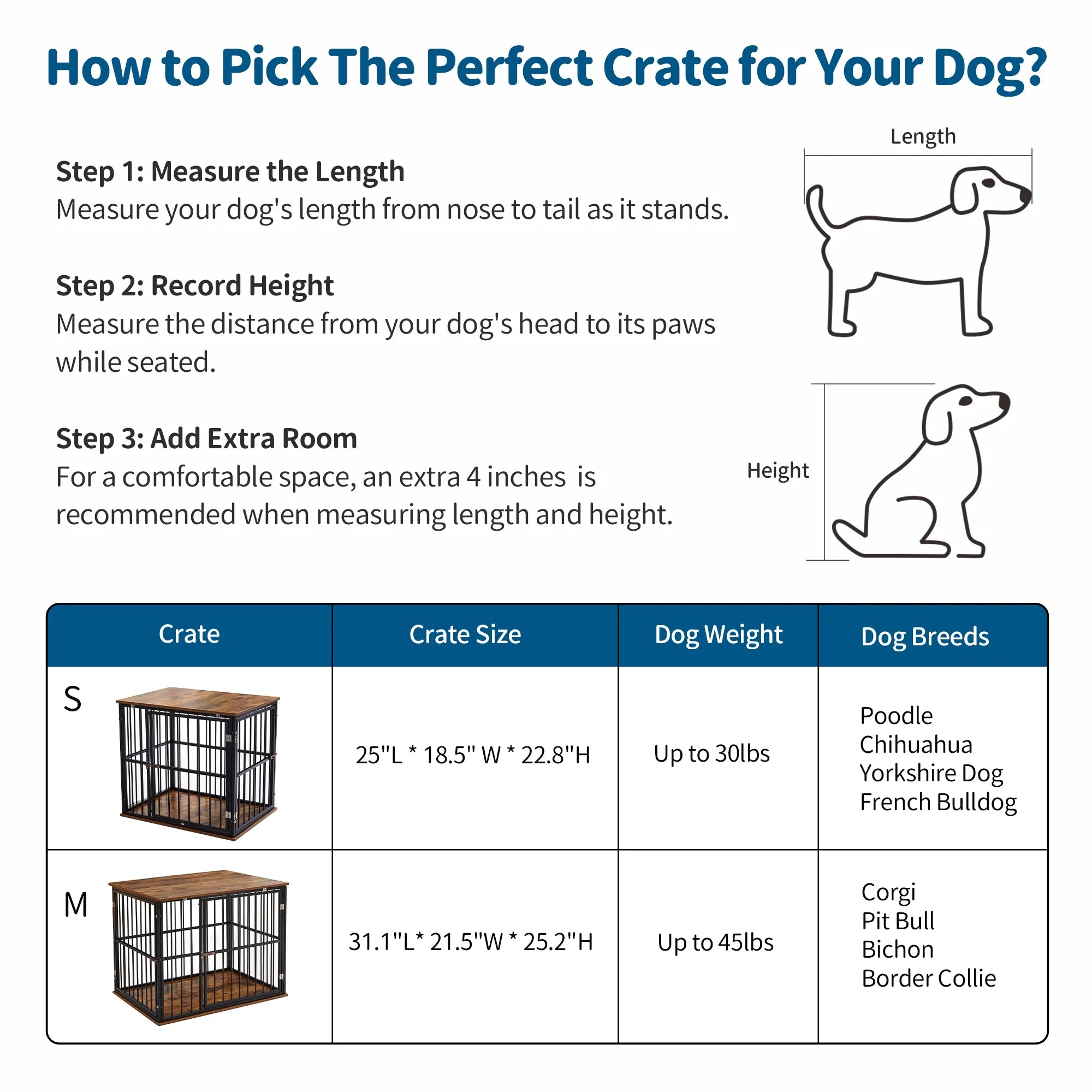 Wooden Dog Crate Furniture with Washable Cushion q7k