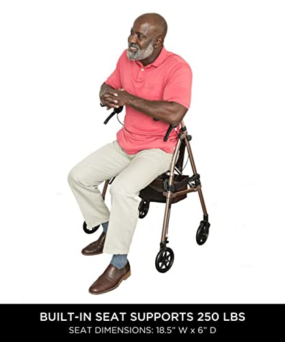 Foldable 4-Wheel Rollator with Seat for Seniors k7m
