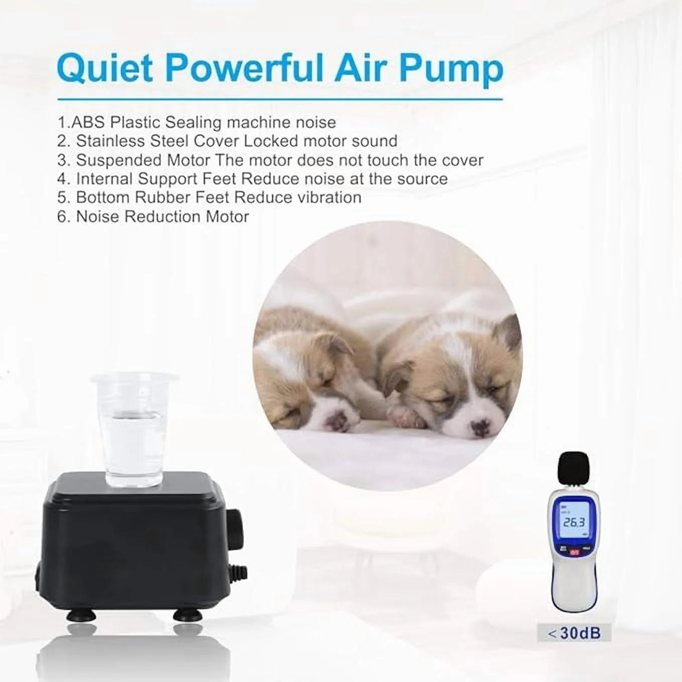 Aquarium Air Pump Adjustable 7k