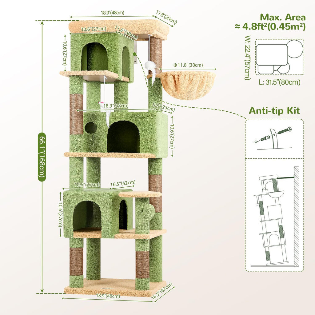 Cat Climbing Tower with Platform and Caves 7k