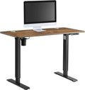HOMMOO Electric Height Adjustable Standing Desk 48" x 24" Single Motor Ergonomic Stand Up Desk Sit Stand Desk with 4 Preset Heights Memory Controller Home Office Computer Desk (Black)