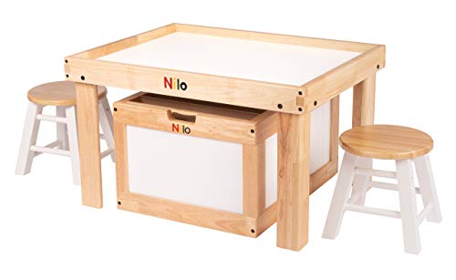 Kids Play Table Set with 2 Detachable Two-Sided Baseplates a7