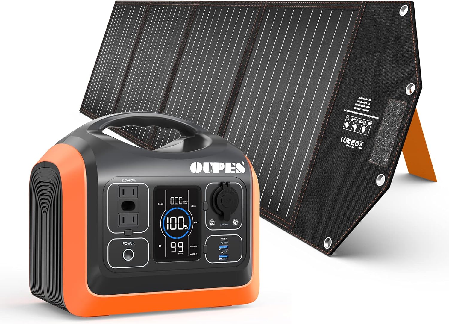 Portable Power Station 1200W Solar Generator 992Wh LiFePO4 Backup k7m