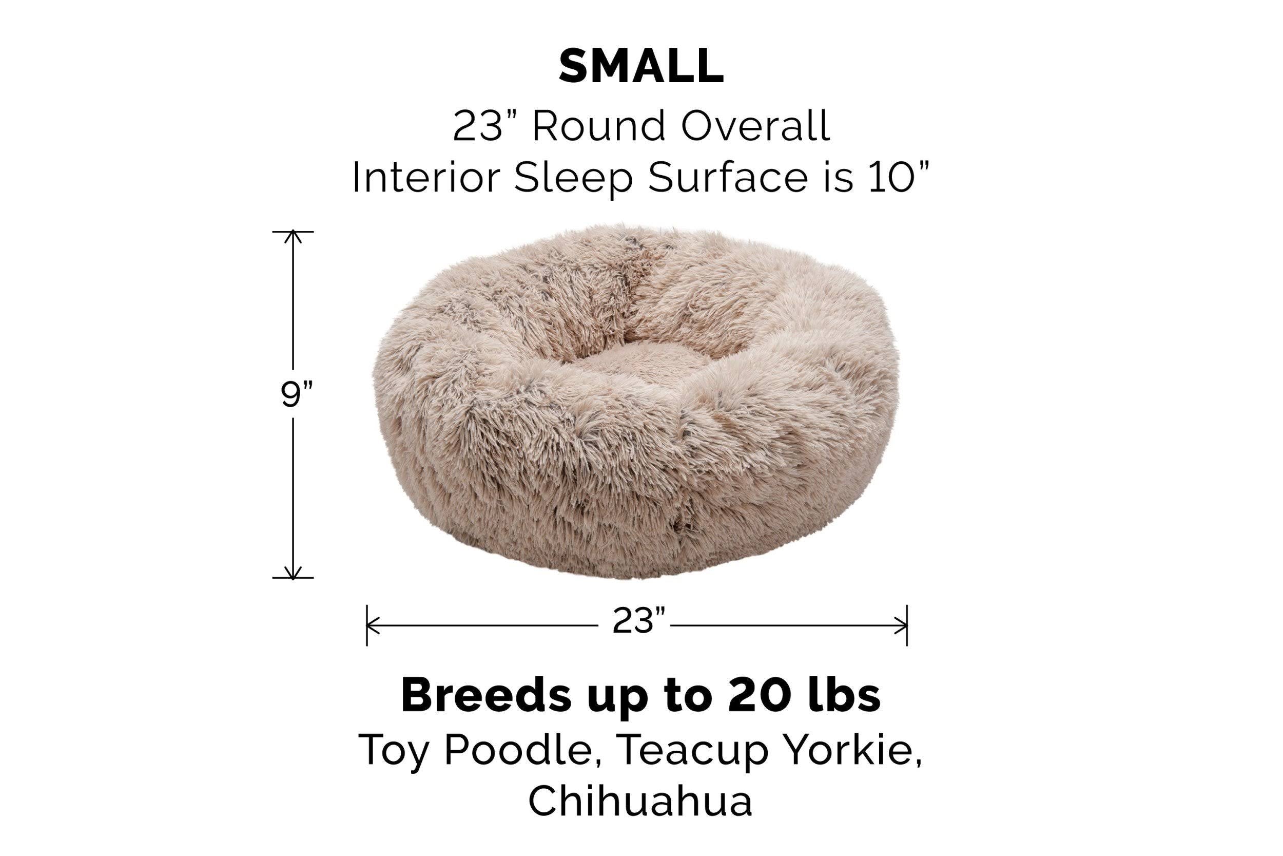 Calming Donut Dog Bed Large Mist Gray k7