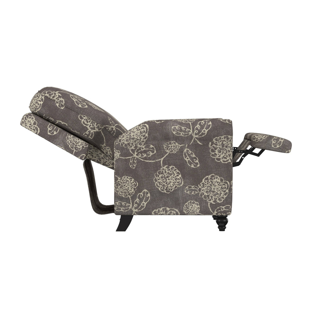 Warm Floral Push Back Recliner Chair k7m
