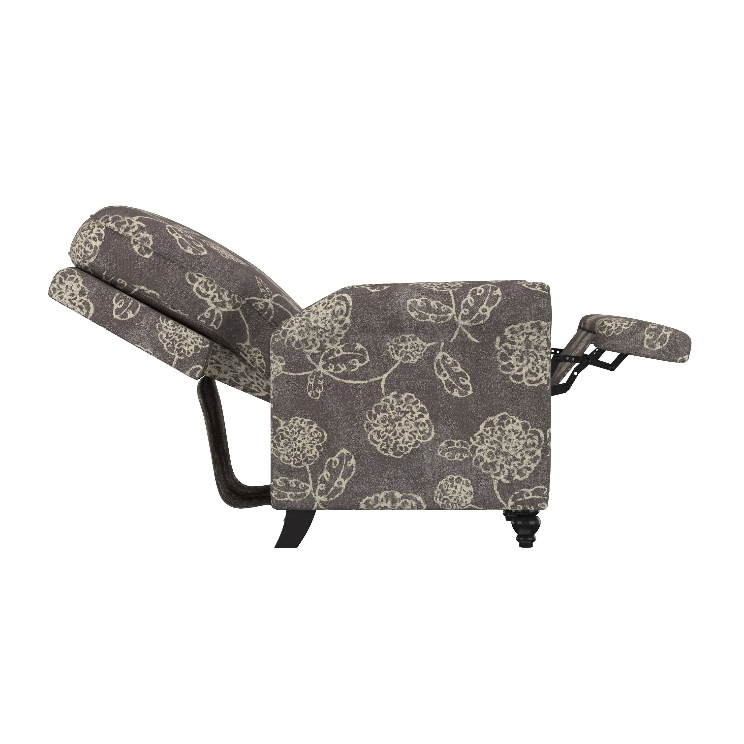 Warm Floral Push Back Recliner Chair k7m