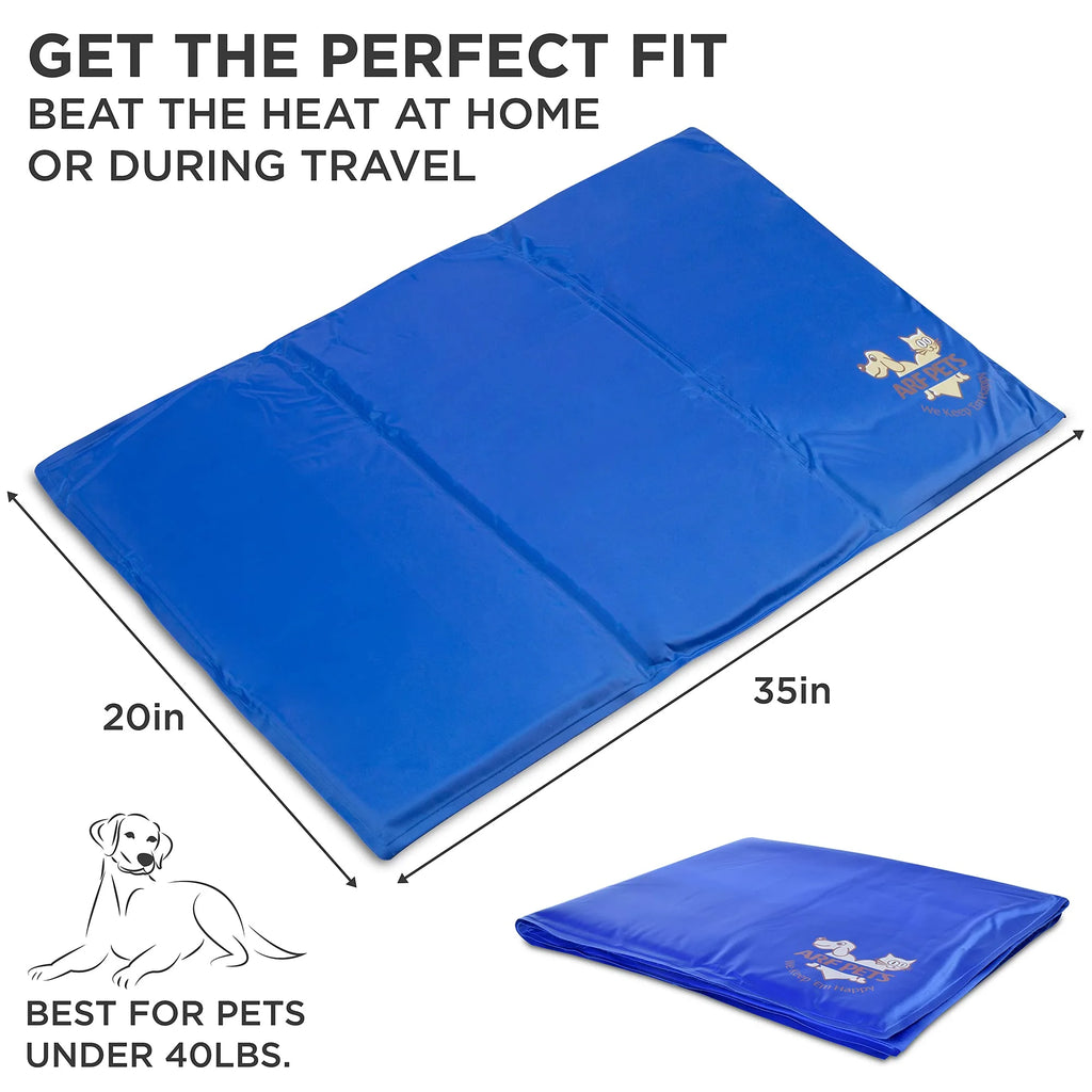 Cooling Mat for Pets Gel Bed Blue k7